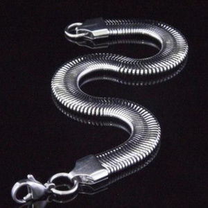 Men's Bracelet Snake Chain Stainless Steel 8.5" 6mm